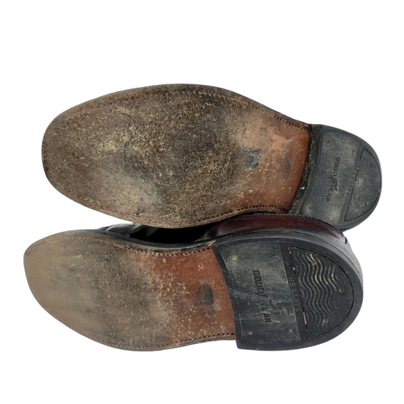 Vintage Hanover LB Sheppard Signatures 2313 Wingtips Burgundy Leather 9 D/B USA - Picture 9 of 12